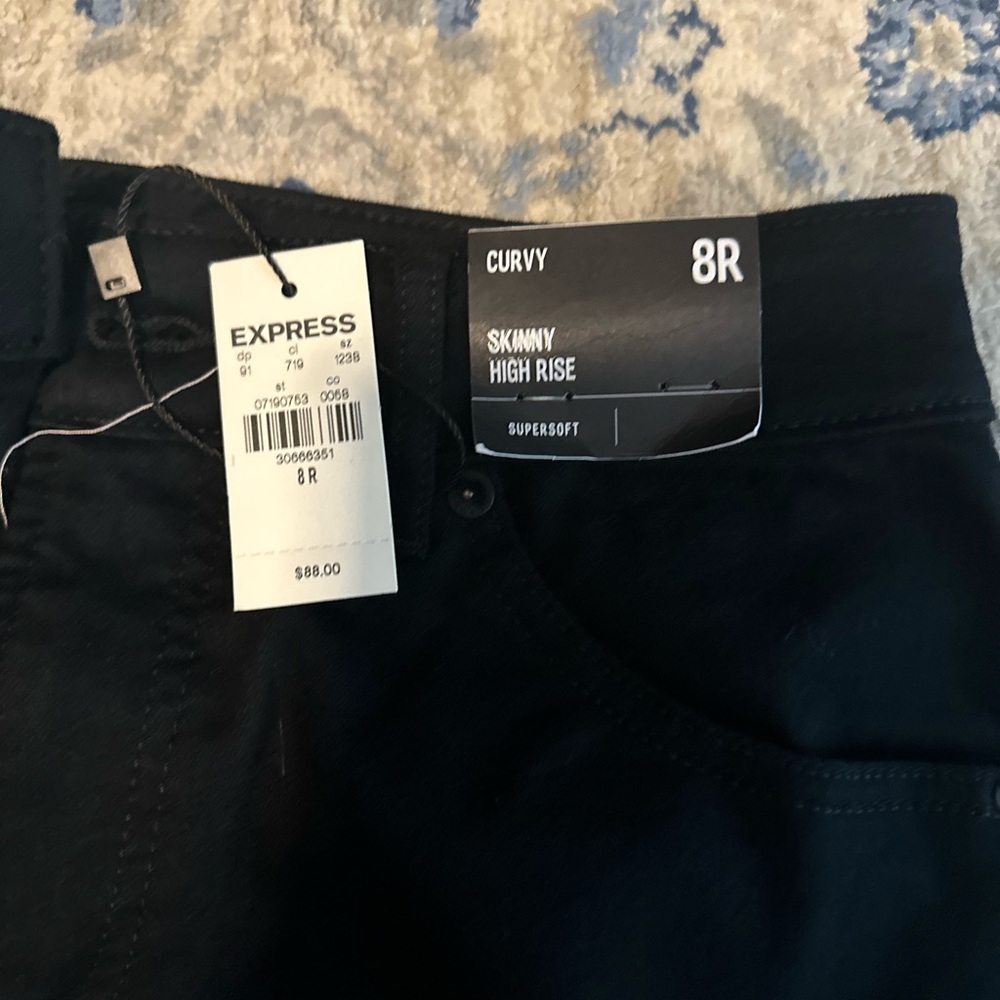 Express Curvy Skinny Jeans Black